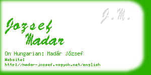 jozsef madar business card