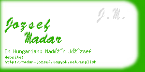 jozsef madar business card